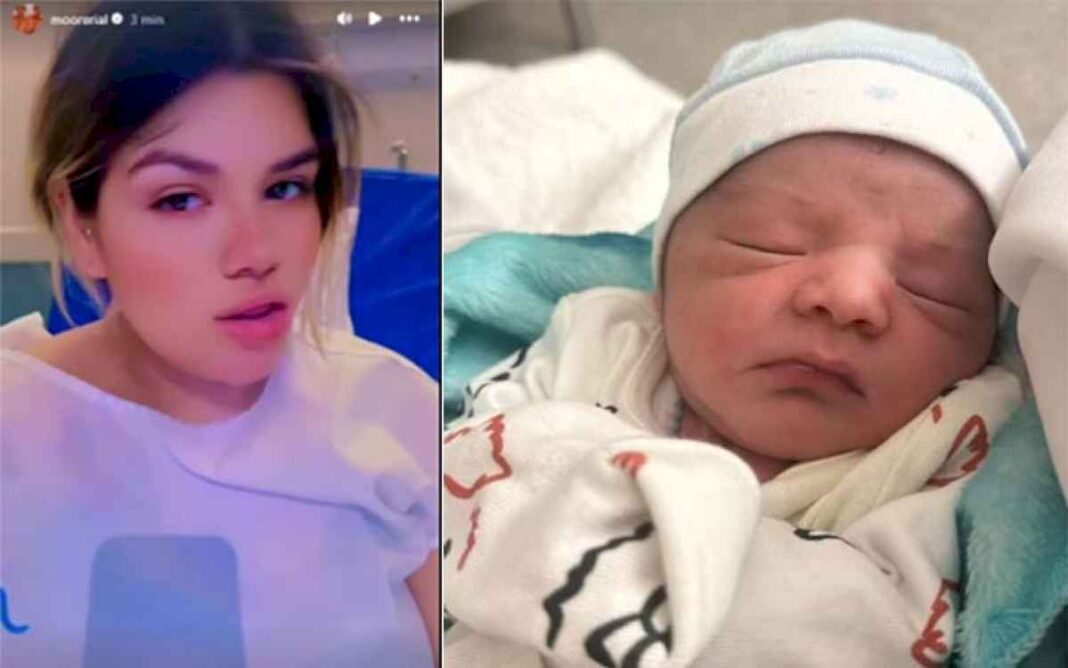 morena-rial-fue-mama:-la-primera-foto-de-su-hijo-amadeo