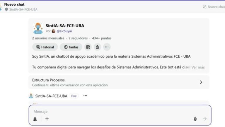 La Facultad de Ciencias Económicas de la UBA implementó chatbots educativos