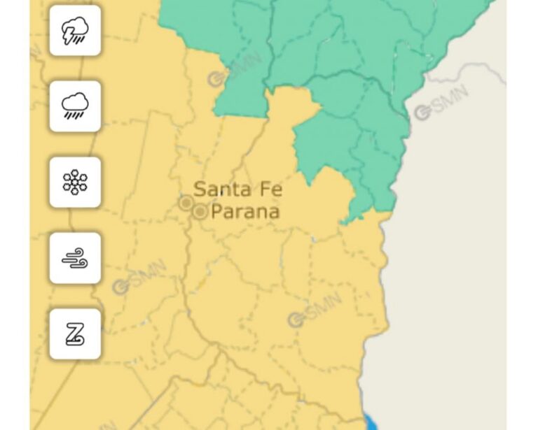 Emitieron alerta amarilla por vientos fuertes para este miércoles