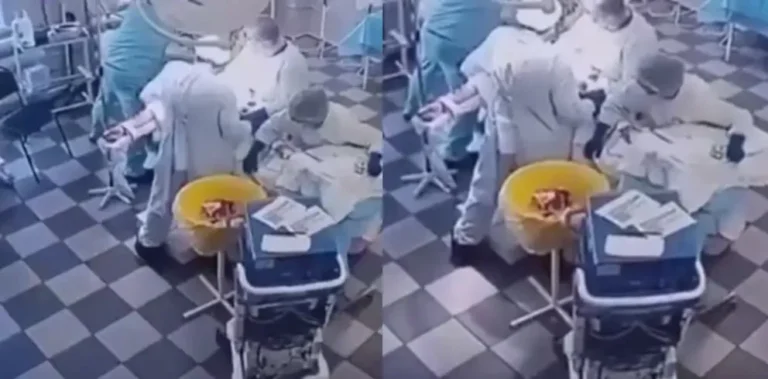 El momento en que un equipo de cirujanos rusos fue sorprendido por el temblor de 8.8 en plena operación (Video)