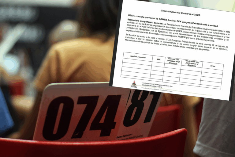 Agmer invita a los docentes a opinar por sí o por no ocupar la vocalía en OSER