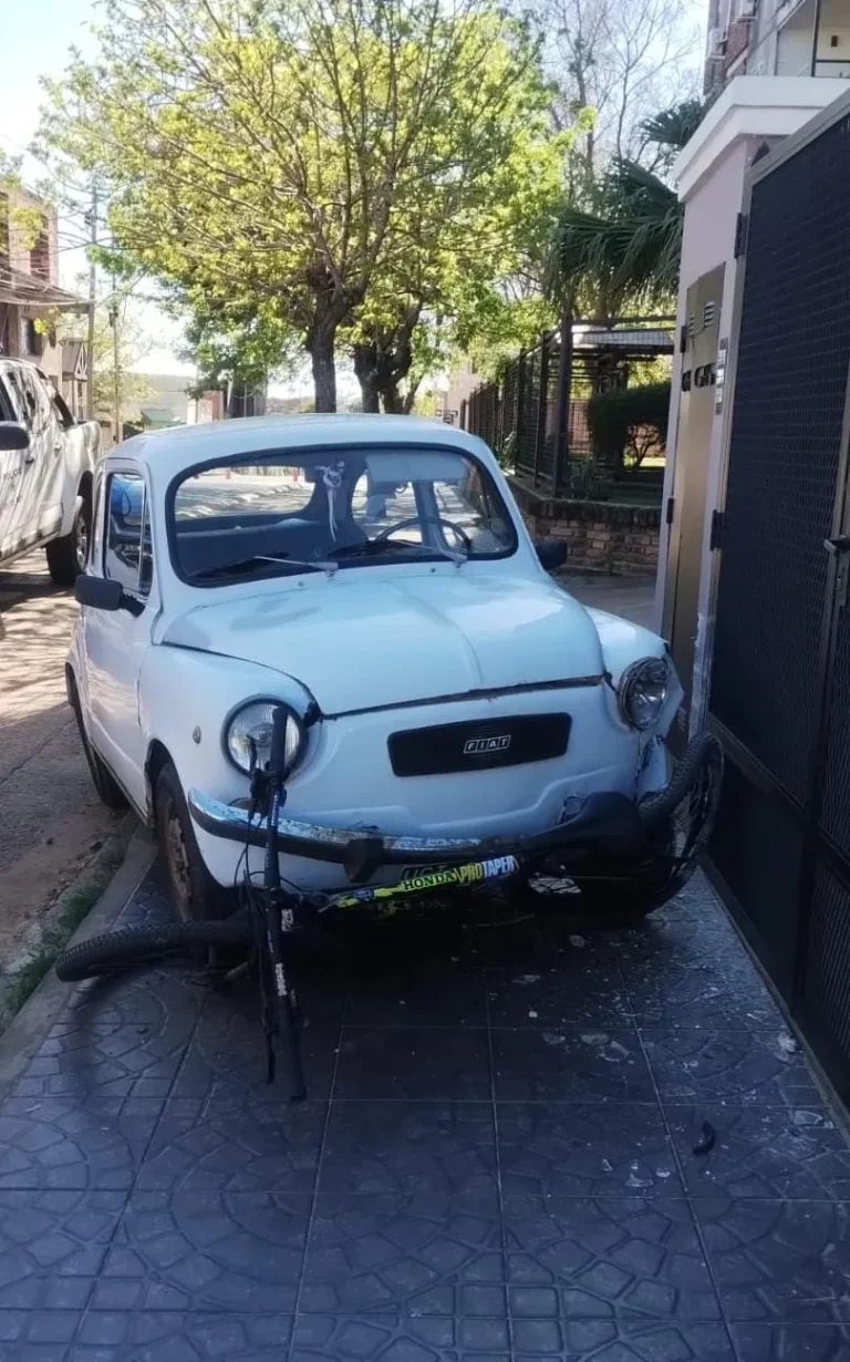 Una mujer de 72 años ingresaba a su garage al mando de un Fiat 600 y chocó con un ciclista de 14 años que circulaba por la Ciclovía.