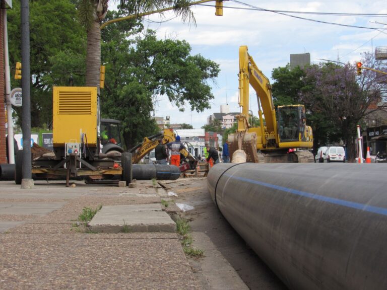 Etapa final de una obra de mejora del agua
