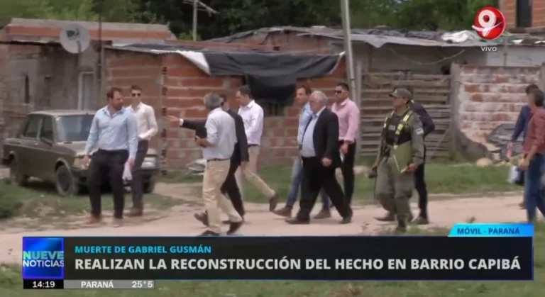Juicio por el crimen de Gusmán: se realizó la reconstrucción del hecho en Paraná.