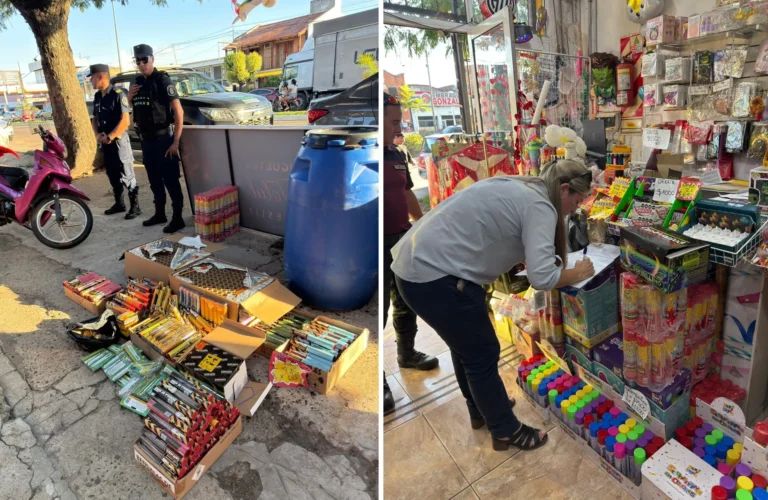 Un operativo municipal terminó con el decomiso de pirotecnia valuada en 10 millones de pesos y la clausura de un local