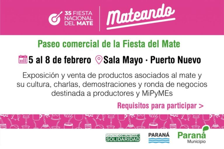 La Municipalidad abrió las postulaciones para participar del Mateando