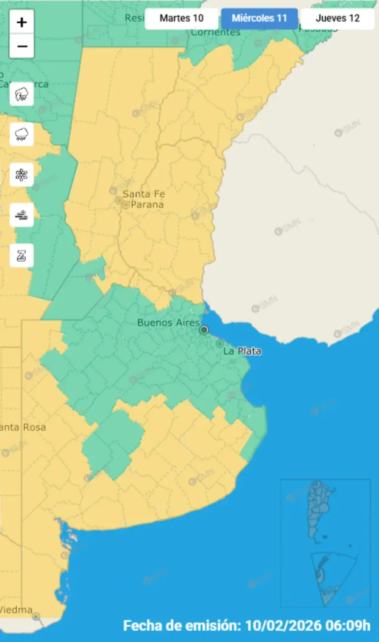 Ampliaron a toda la provincia el alerta por tormentas y posible granizo: cuándo impactará