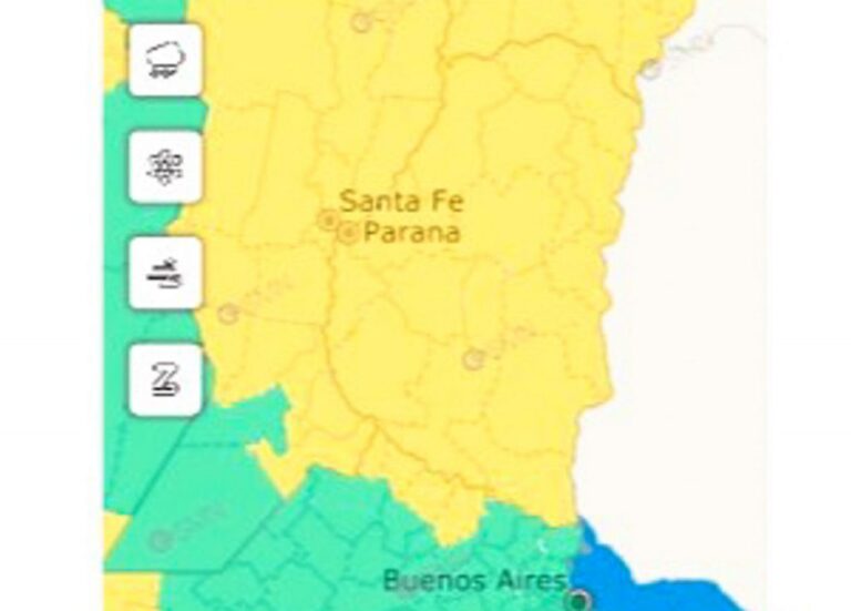 Alerta meteorológica por tormentas fuertes para este miércoles y jueves