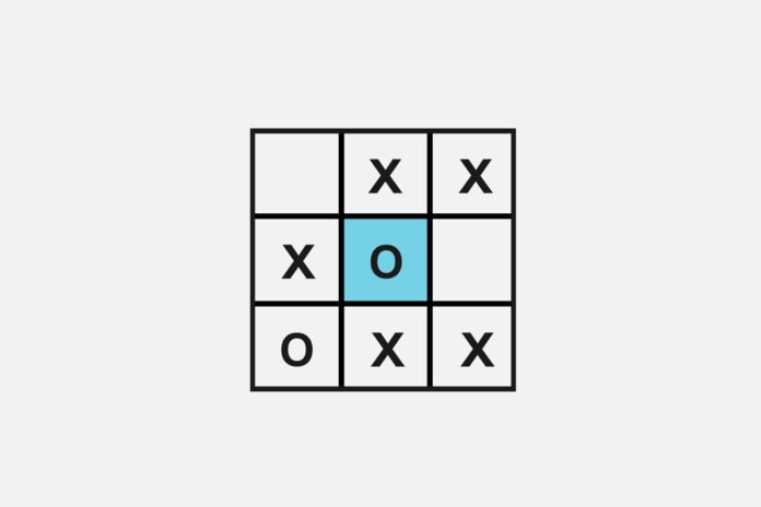 nunca-cuatro-juego-online-logica-pasatiempo Captura de pantalla del juego online Nunca Cuatro, mostrando una grilla con círculos y cruces.