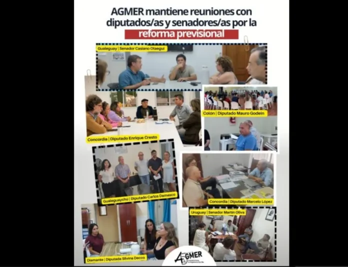 Representantes de Agmer en reunión con legisladores de Entre Ríos