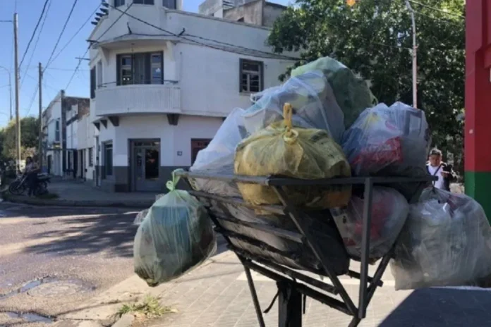 Camión recolector de residuos en una calle, representando el servicio municipal.