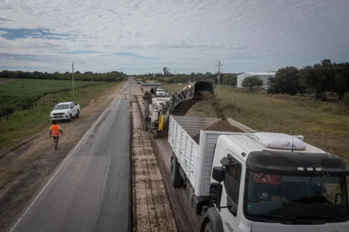 Trabajos de mantenimiento y obra en la ruta provincial A 03, Entre Ríos