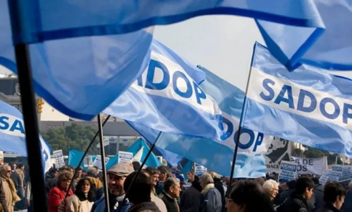 Docentes privados de Entre Ríos durante una movilización anterior.
