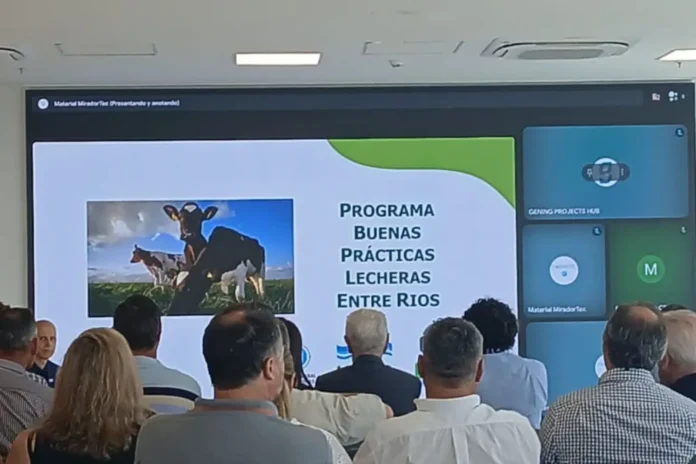 Actividad de presentación de resultados del programa de Buenas Prácticas Lecheras en la Escuela Agrotécnica Las Delicias, Entre Ríos.