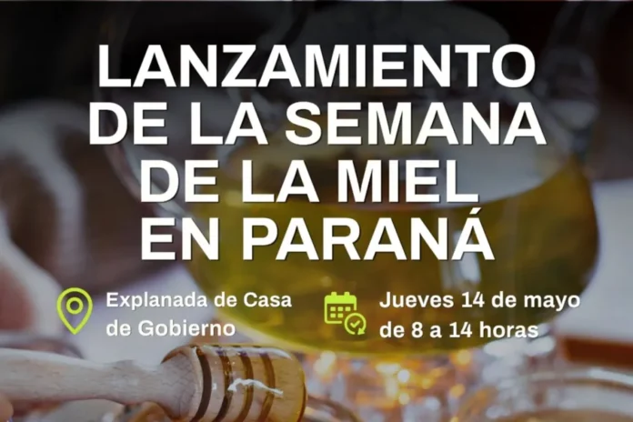 presentaran-la-tercera-edicion-de-la-semana-de-la-miel-en-parana Cartel de la tercera edición de la Semana de la Miel en Plaza Mansilla de Paraná