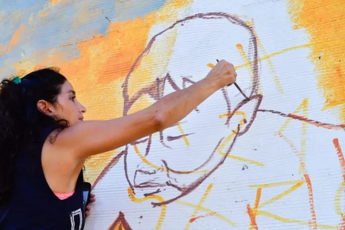 Murales del Encuentro Provincial de Muralismo en Maciá