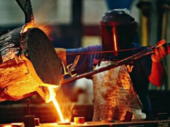 Gráfico de la evolución de la producción metalúrgica en Entre Ríos