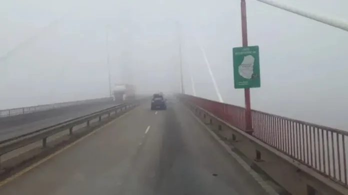 Neblina en ruta de Entre Ríos con visibilidad reducida