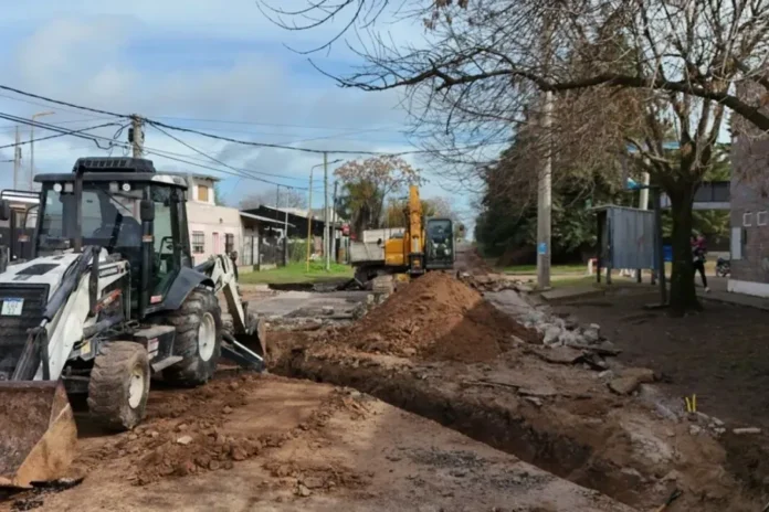 Obra de reconstrucción de calle Perigán en Gualeguaychú