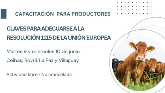 Productores ganaderos en capacitación sobre trazabilidad y Resolución 1115 UE