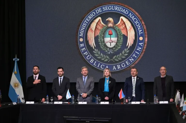 Rogelio Frigerio hablando en la apertura del Consejo Federal de Seguridad Interior en Paraná