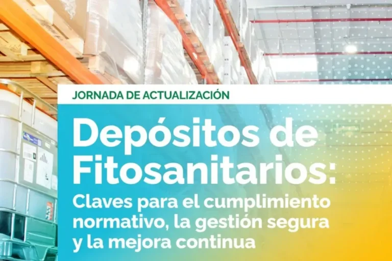 Cartel de la jornada Depósitos de Fitosanitarios en La Paz, organizada por la Dirección de Agricultura y la CALP