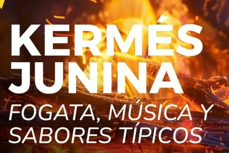 Cartel de la Kermés Junina en el Campus de Uader