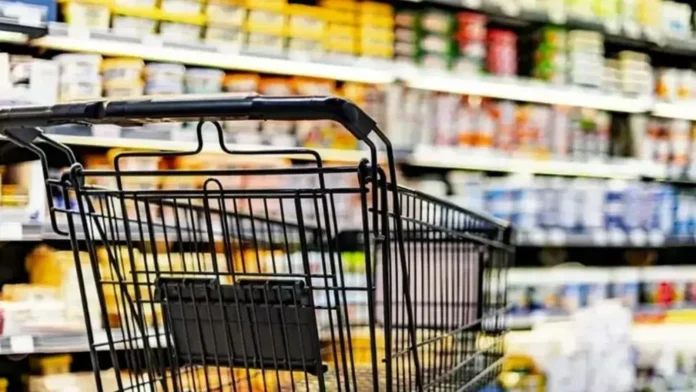Gráfico de inflación en descenso con indicadores económicos