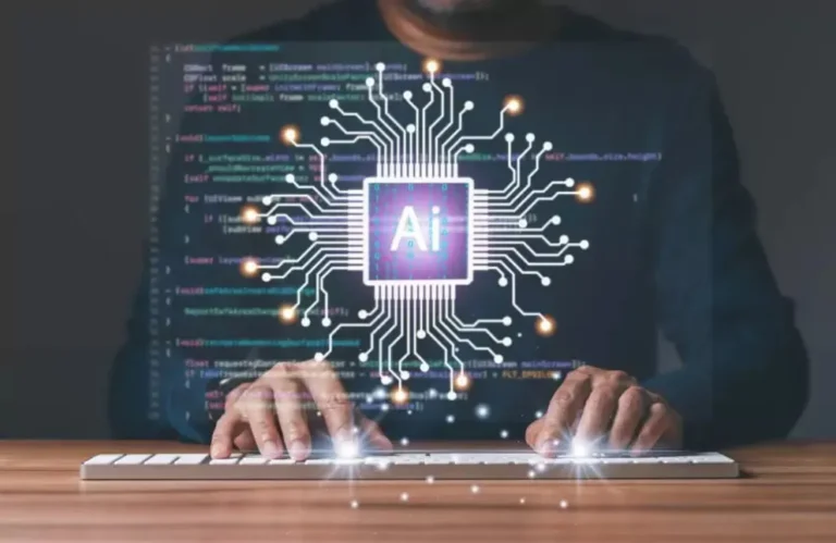 Imagen ilustrativa de inteligencia artificial y servidores en un centro de datos