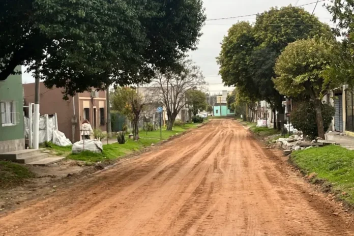 Obra de asfaltado en Gualeguaychú