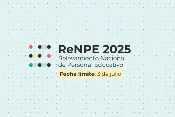 Formulario del Relevamiento Nacional del Personal Educativo en pantalla de computadora