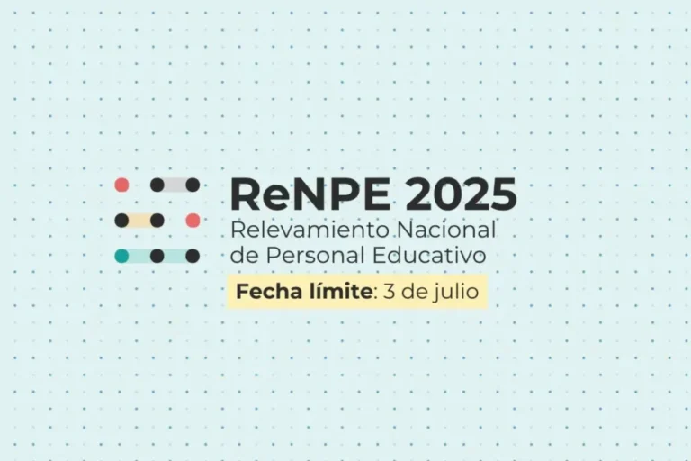 Formulario del Relevamiento Nacional del Personal Educativo en pantalla de computadora