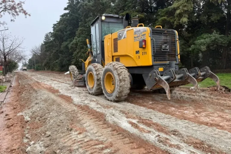 Obra de repavimentación en calle Perigán, Gualeguaychú