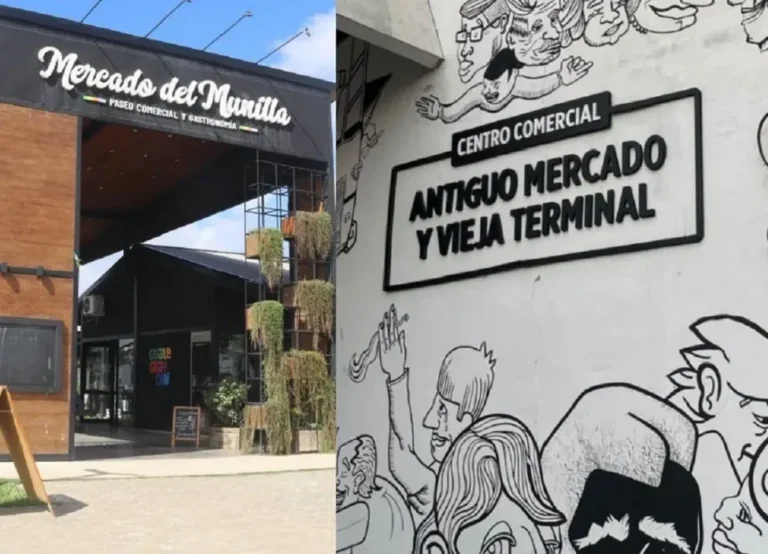 Interior del Antiguo Mercado de Gualeguaychú con locales comerciales