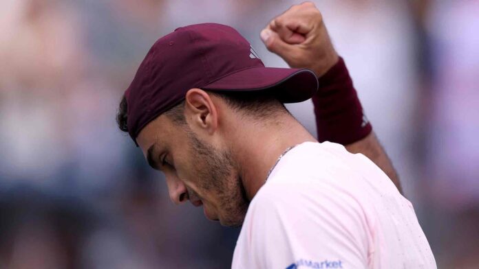 Francisco Cerúndolo durante su partido de segunda ronda del US Open