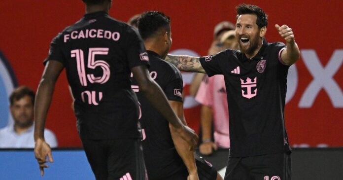 inter-miami-lionel-messi-vs-nashville-sc-mls-hora-formaciones-como-ver Lionel Messi durante un partido de Inter Miami