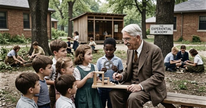 Retrato de John Dewey, filósofo y pedagogo estadounidense
