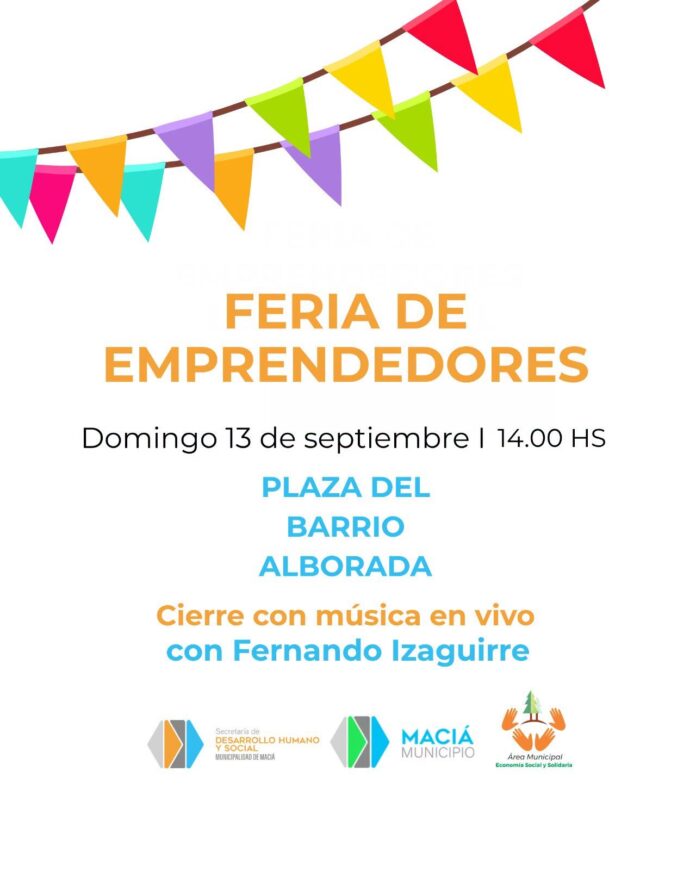 Feria de Emprendedores en la Plaza del Barrio Alborada de Maciá