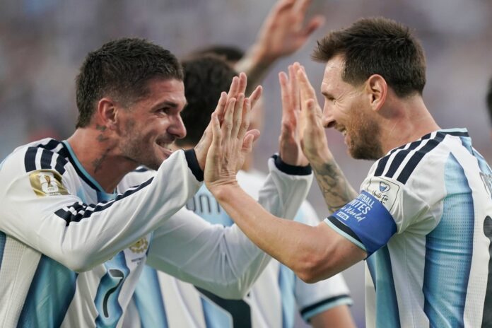 Lionel Messi con la camiseta de la selección argentina
