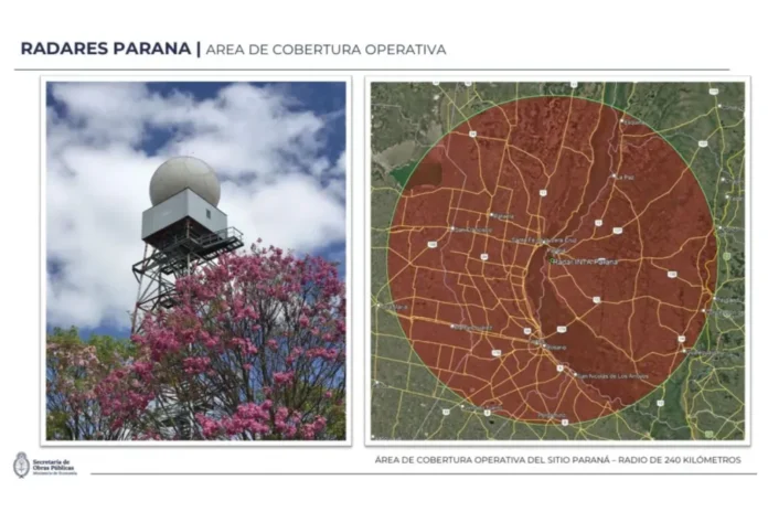 Radar meteorológico en la ciudad de Paraná, Entre Ríos