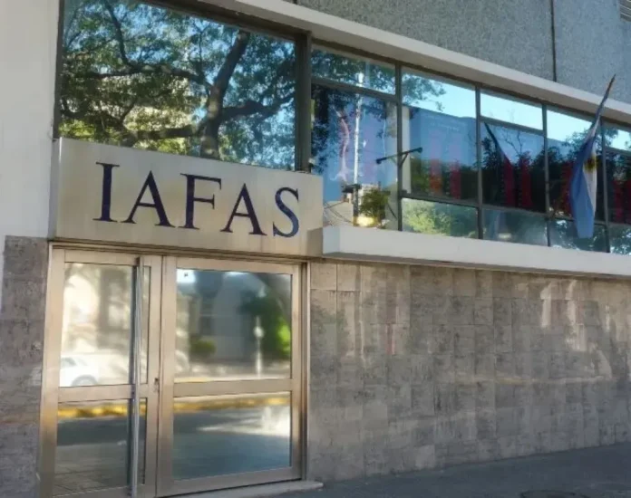 Fachada de la sede central del IAFAS en calle 25 de Mayo 255, Paraná