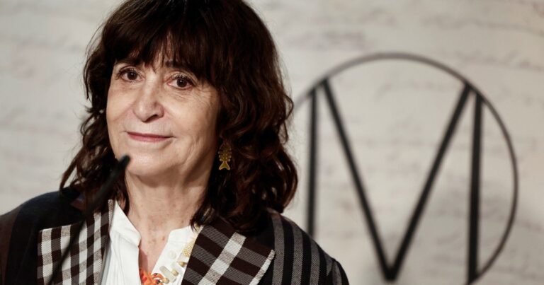 Rosa Montero durante la presentación de su libro en Madrid