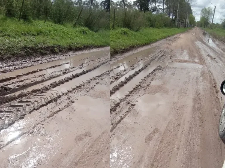 Calle Primer Cabildo en mal estado con zanjas y sin vereda